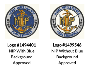 NIP Logo shown with a blue background and a white background
