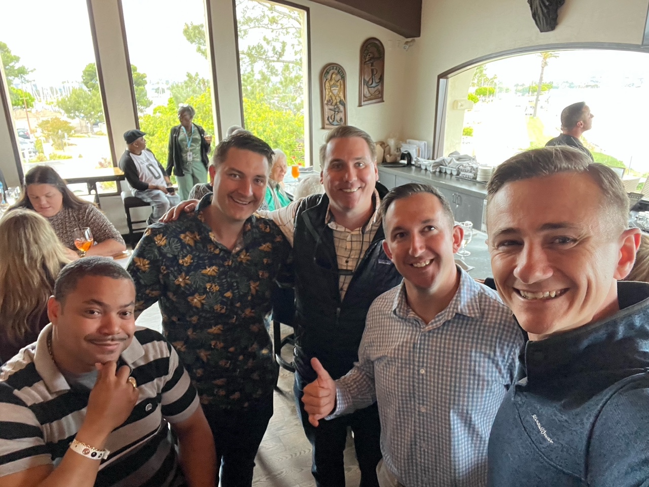 ISCM Ron Holder, LTJG Jacob Hart, Eric Reddig (ONI), LT Anthony Ullman, and John Bardenhagen